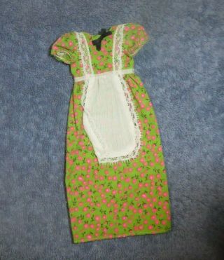 Vintage Skipper Doll Clothes - Mod Era Skipper 9125 Best Buy Green Peasant Dress