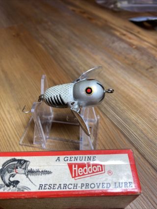 Vintage Fishing Lure Heddon Tiny Crazy Crawler Great Color W/box