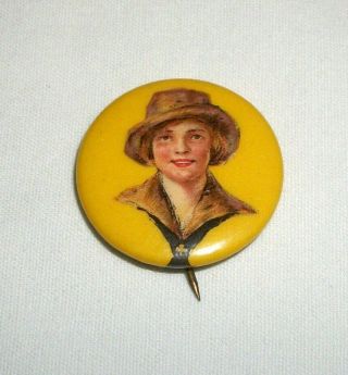 Vintage Girl Scouts Pin Pinback Whitehead & Hoag Co Antique