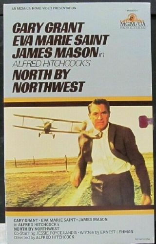 North By Northwest Rare Big Box Edition Vhs Tape Mgm/ua 1983 Alfred Hitchcock