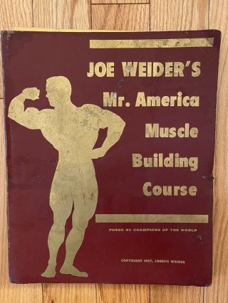Vintage Joe Weider’s Mr America Muscle Building Course 7 Booklets 1957 Rare