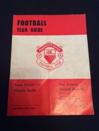 Rare Manchester United Vintage Team Guide Souvenir Brochure Man Utd