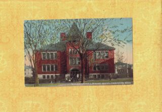 Ma Fall River 1908 - 29 Antique Postcard William Connell Primary School Mass