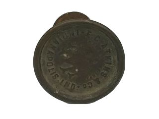 1887 Antique Ec Atkins Hand Saw Medallion Badge Vintage D1