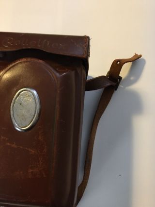 Rare 1954 Rolleiflex 2.  8c Camera Leather Case w/ Rollei 25th Ann.  Badge Inside 3