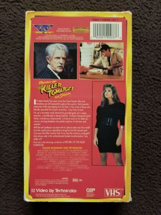 RETURN OF THE KILLER TOMATOES THE SEQUEL GEORGE CLOONEY RARE HORROR VHS 2