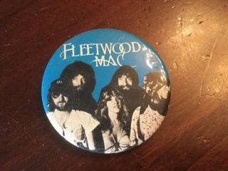 Vintage Pin Badge Very Rare 1970s Fleetwood Mac 63mm As Found Collectable Rare