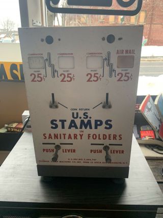 Vintage Us Stamp Machine Rare 4 Slots