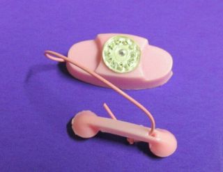 Vintage Barbie Doll Pink Princess Phone Telephone Accessory