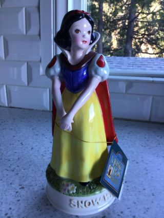 Snow White Disney Rare 101/2” Music Box Vintage Schmid No Box