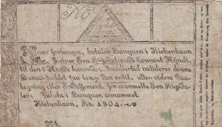 1 Rigsdaler Courant Vg - Banknote From Denmark 1801 Pick - A28 Very Rare