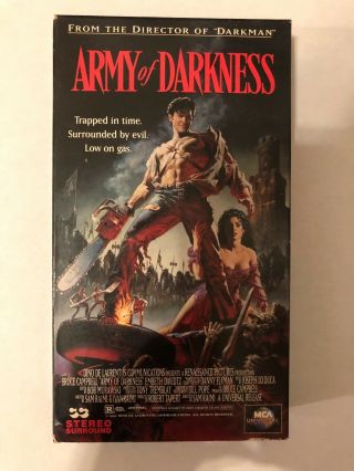 Army Of Darkness Vhs 1992 Bruce Campbell Horror Comedy Rare Oop Cult