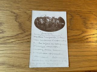 Great 1904 Postcard From Kilmalcolm Of A Group Of Ladies On Donkeys.  Rare Card