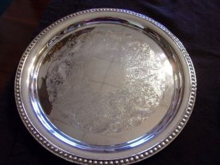 Vintage Wm Rogers silver plate serving trays 2