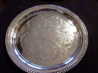 Vintage Wm Rogers silver plate serving trays 3