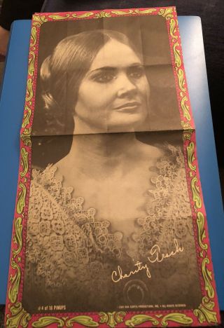 Dark Shadows Tv Show Rare Pin Up Fold Out Poster From 1969 By Topps