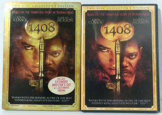 1408 Dvd,  2007,  2 - Disc Set,  Collectors Edition W/slipcover King Oop Rare