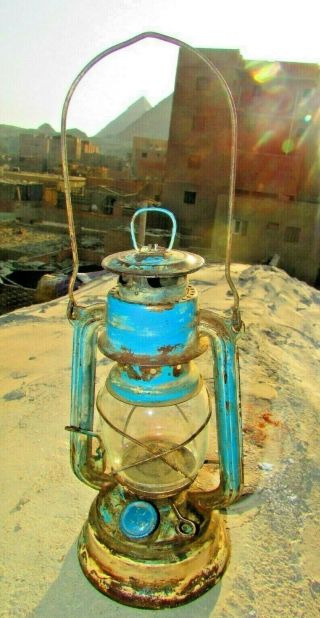 Vintage Lamp Made In Gbr,  Rare Lantern,  Kerosene Lamp Bat,  Unique & Interesting