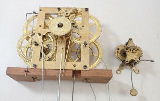 Antique Seth Thomas Og Weight Driven Clock Movement W/ Alarm Parts Repair