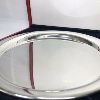 Vintage 1984 Cartier Pewter 11” Serving Platter Tray Plate BOXED RARE 2