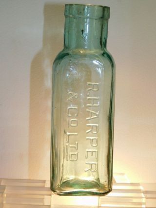 Antique Bottle R.  Harper & Co Bendigo Goldfields Aqua Pickles Old Bottle 1900 