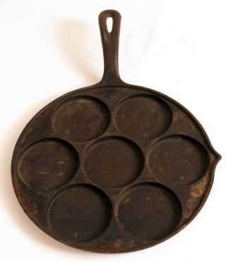 Antique Vintage Griswold Cast Iron Plett Swedish Pancake Skillet Pan No.  34 Rare
