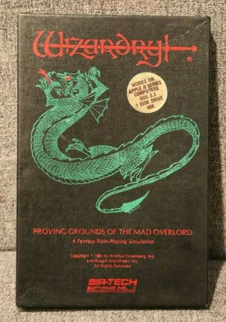 Rare Vintage Wizardry 1 Apple Ii Proving Ground Of The Mad Overlord 1981