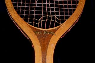 Antique Vintage Wood 1915 Wright & Ditson The Park Tennis Racket