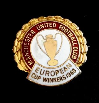 Rare 1970s Manchester United European Cup Winners Badge Maker W Reeves