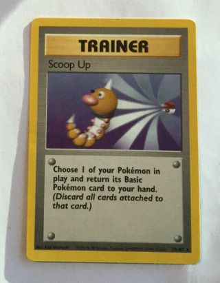 Shadowless Scoop Up 78/102 Pokemon Tcg Rare Card Base Set (1999)