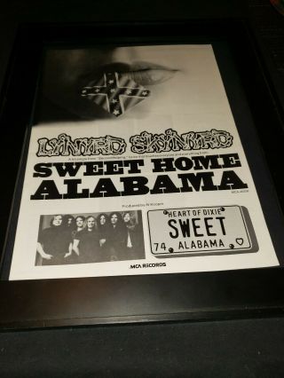 Lynyrd Skynyrd Sweet Home Alabama Rare Promo Poster Ad Framed