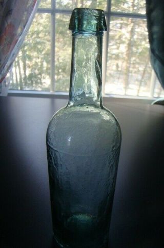 Antique Civil War Period 3 Piece Mold - Whittled Crude Liquor/pepper Sauce Bottle