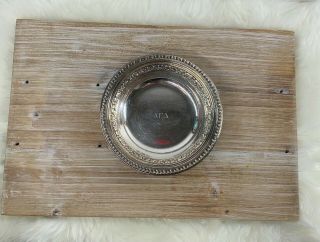 Reed Barton 1201 6” Dish Silver Plate Bowl 1960 Alpha Gamma Delta Special