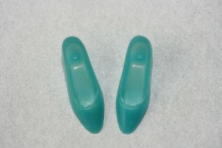 Vintage Mod Francie Turquoise Low Soft Squishy Heals Shoes From It 