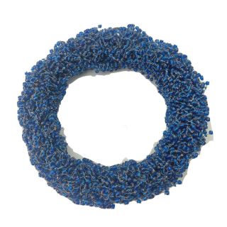 Pottery Barn Glass Pepperberry Beaded 12 " Wreath Blue Holiday Retired Guc Rare