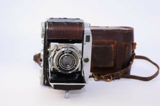 Old Rare Weltini German 35mm Folding Rangefinder Camera Weltar W/s Compur Rapid