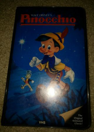 Pinocchio Walt Disney Black Diamond Vhs 1985 Black Clamshell Rare - 239 V