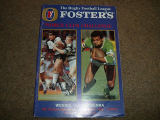 Rare 1989 Rugby League World Club Challenge Widnes V Canberra @ Old Trafford