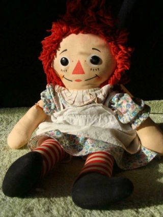 Vintage Raggedy Ann Doll 17 " From Knickerbocker