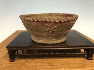 Rare Older Unglazed Shohin Size Bonsai Tree Pot Made By Bunzan 4 1/2”