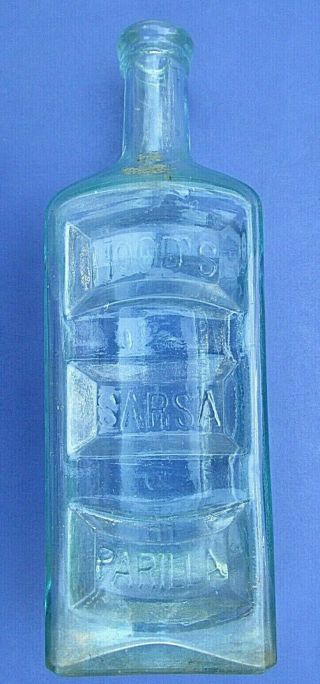 Antique Apothecaries Bottle - Hood & Co - Sarsaparilla - From Late1800 