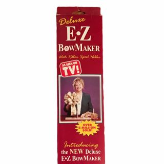 Ez Craft Deluxe Bow Maker W/ Ribbon Spool Holder W/ Box Christmas Fast