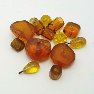 Vintage / Antique Real Amber Beads 9g Jewellery Joblot 49