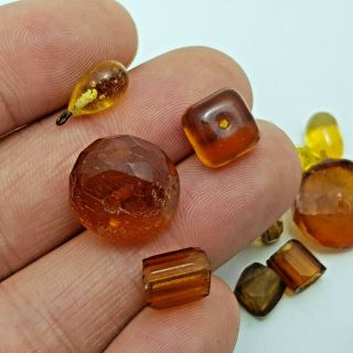 Vintage / Antique Real Amber Beads 9g Jewellery Joblot 49 3