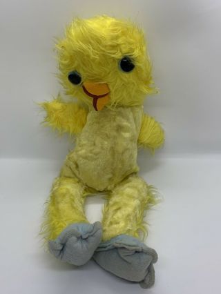 Vintage Yellow Duck Duckling Chick Chicken Plush Stuffed Rushton Star Creations