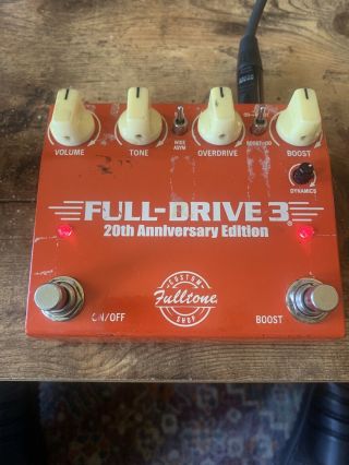 Fulltone Full Drive 3 20th Anniversary 1/5000 Units Very Rare Custom Shop Drive