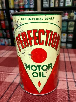 Rare Perfection Oil Tin Can Imperial Quart