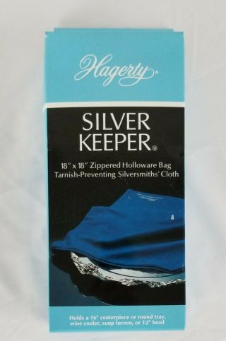 Hagerty Silver Keeper 18” X 18” Cloth Silversmiths Bag Storage Zipper Blue