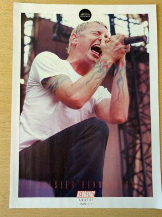 Chester Bennington / Linkin Park - Classic Kerrang Poster - Rare