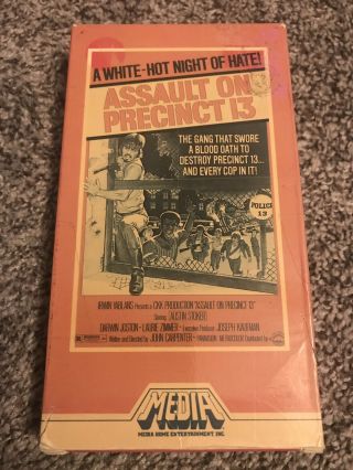 1995 Assault On Precinct 13 - Vhs - John Carpenter - Media Rare